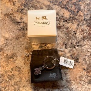 RARE Coach Pink Swarovski Cupcake Keychain